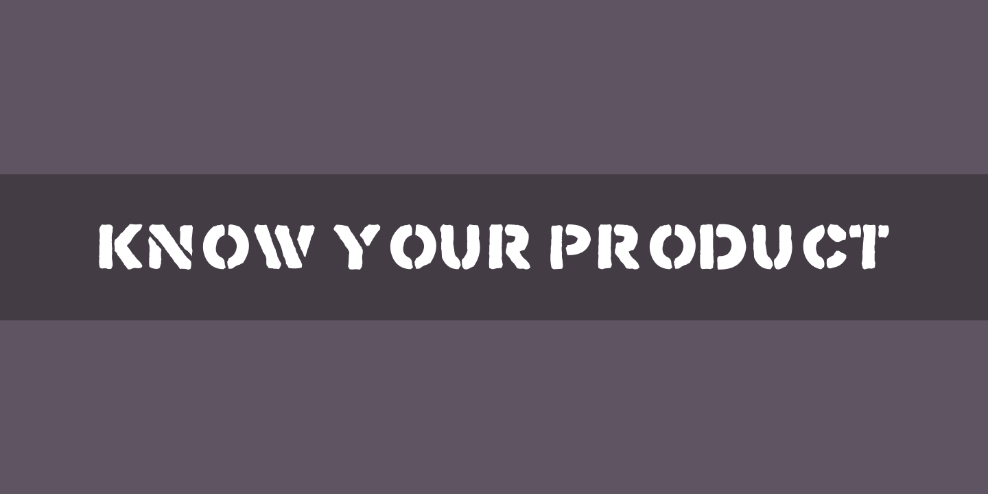 Know Your Product Font preview